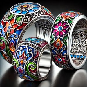 Enamel Silver Jewelry