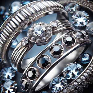 Silver with crystals